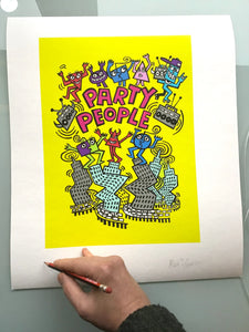 PARTY PEOPLE A3 Giclee print