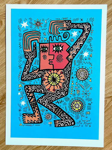 Get on Up! A3 limited edition print