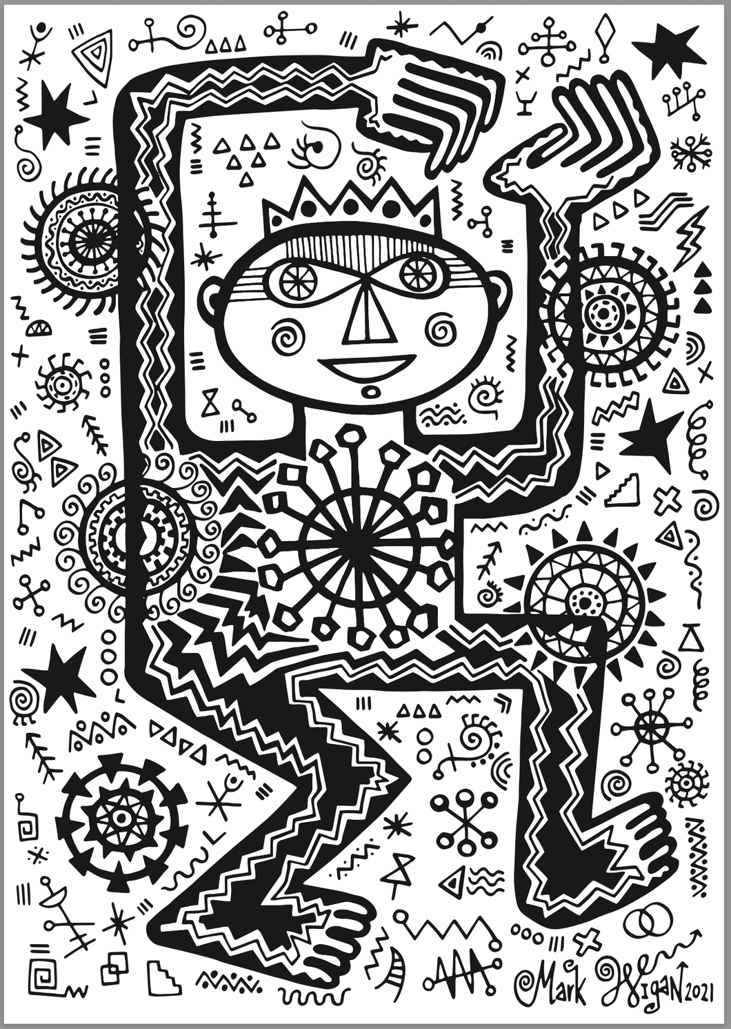 Midnight Dancer (original ink drawing 2021)