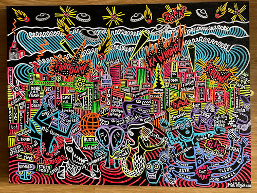 Its Tomorrow! acrylic on canvas 2018 24 x 18 inches