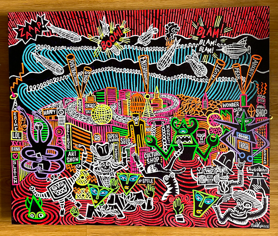 ZAAAP! acrylic on canvas 2018 24 x 20 inches