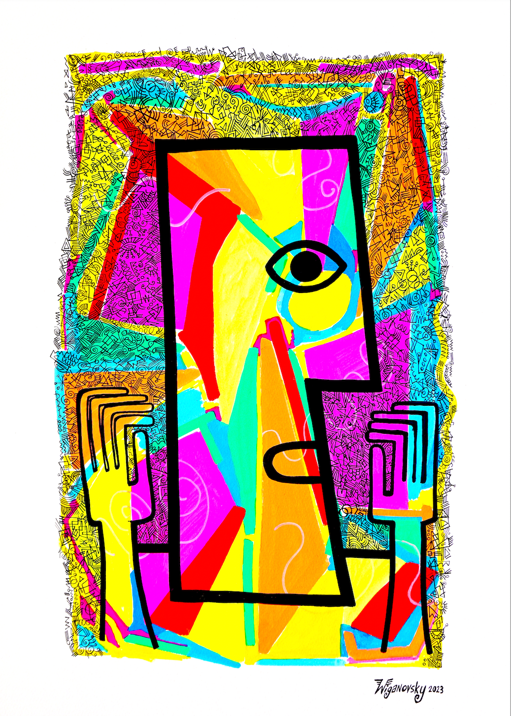 Ball of Confusion (2023) signed limited edition giclee print  A3 Format