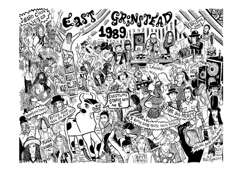 East Grinstead 1989 Boys Own Party A3 print