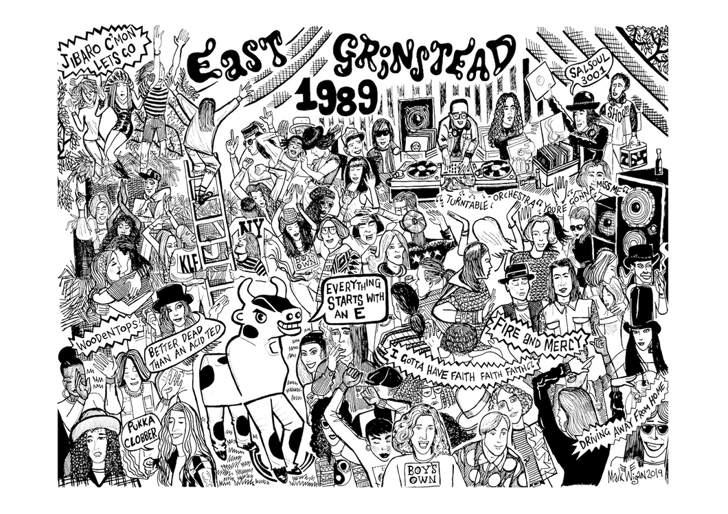 East Grinstead 1989 Boys Own Party A3 print