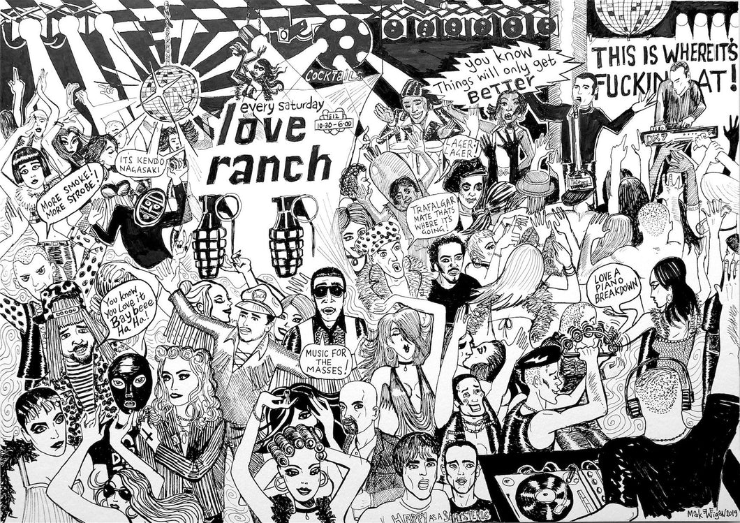 Mark Wigan print D Ream at Love Ranch, Maximus, Leicester Square Londo ...