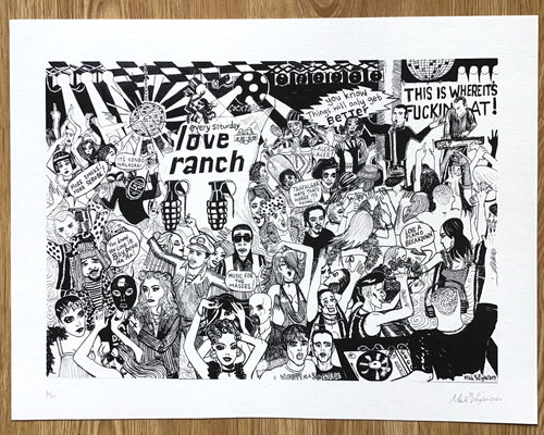 D Ream at The Love Ranch A3 signed  print