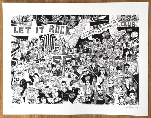 Let it Rock at the Mud Club A3 limited edition print