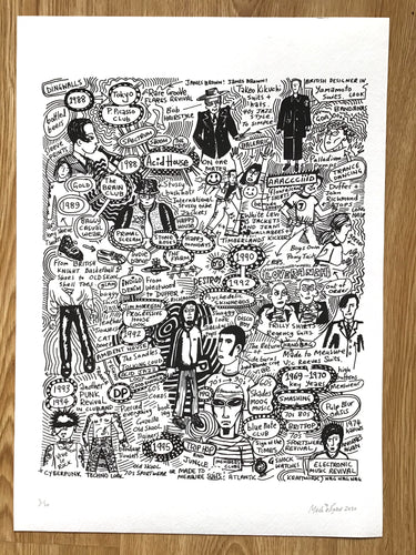 Signed Clubland Chronicles A3 print