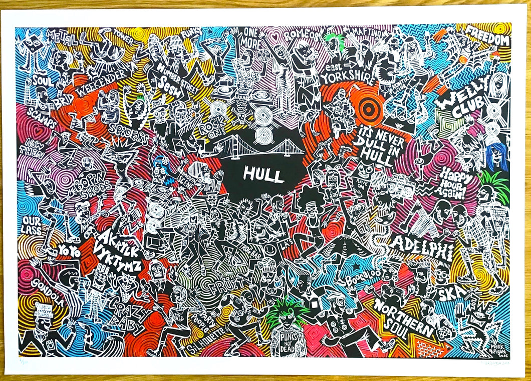 Its Never Dull in Hull! signed A3 Giclee print