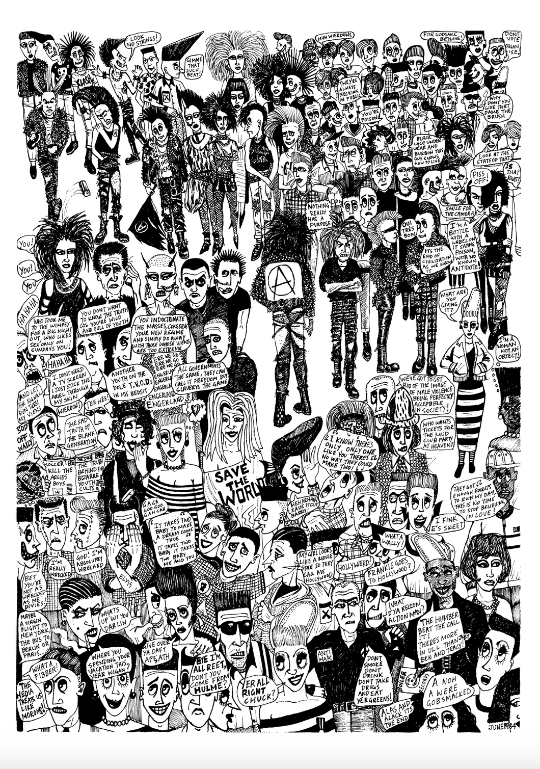 Camden Town London 1984 A3 signed limited edition print