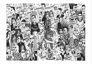 1980s Tribes, signed limited edition A2 giclee print