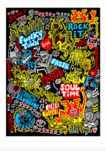 Funky Town,  limited edition A3 print 2021