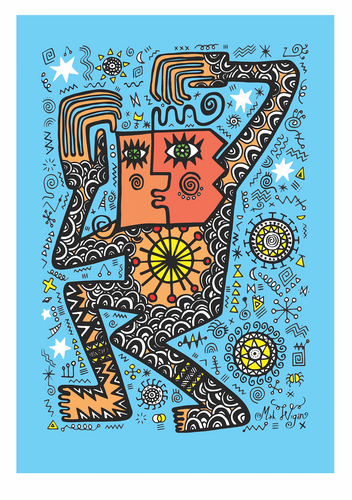 Get on Up! A3 limited edition print