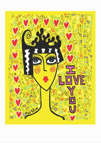 I Love You signed A3 Print