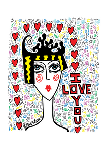I Love You  signed A3 Limited Edition Giclee print