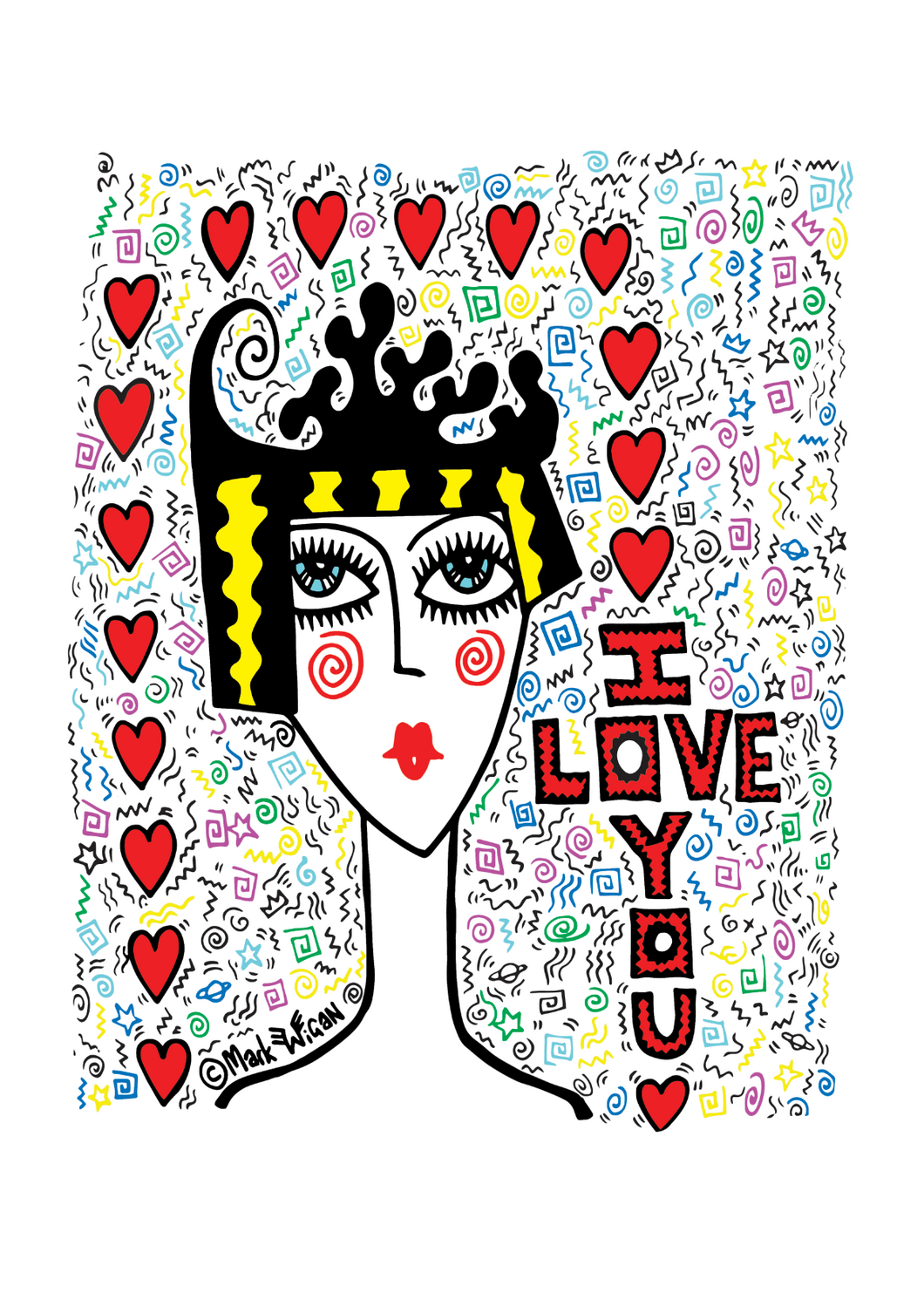 I Love You  signed A3 Limited Edition Giclee print