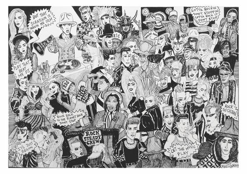 Malcolm at the Mud Club London A3  print