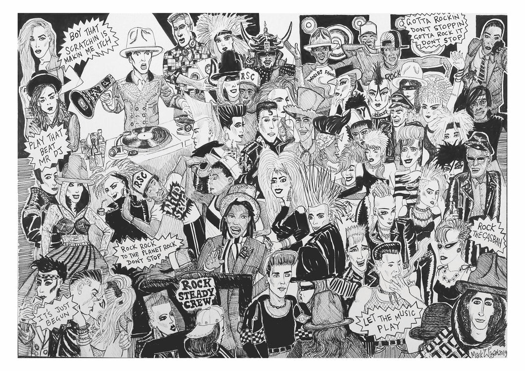 Malcolm at the Mud Club London A3 Giclee print