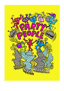PARTY PEOPLE A3 limited edition  print